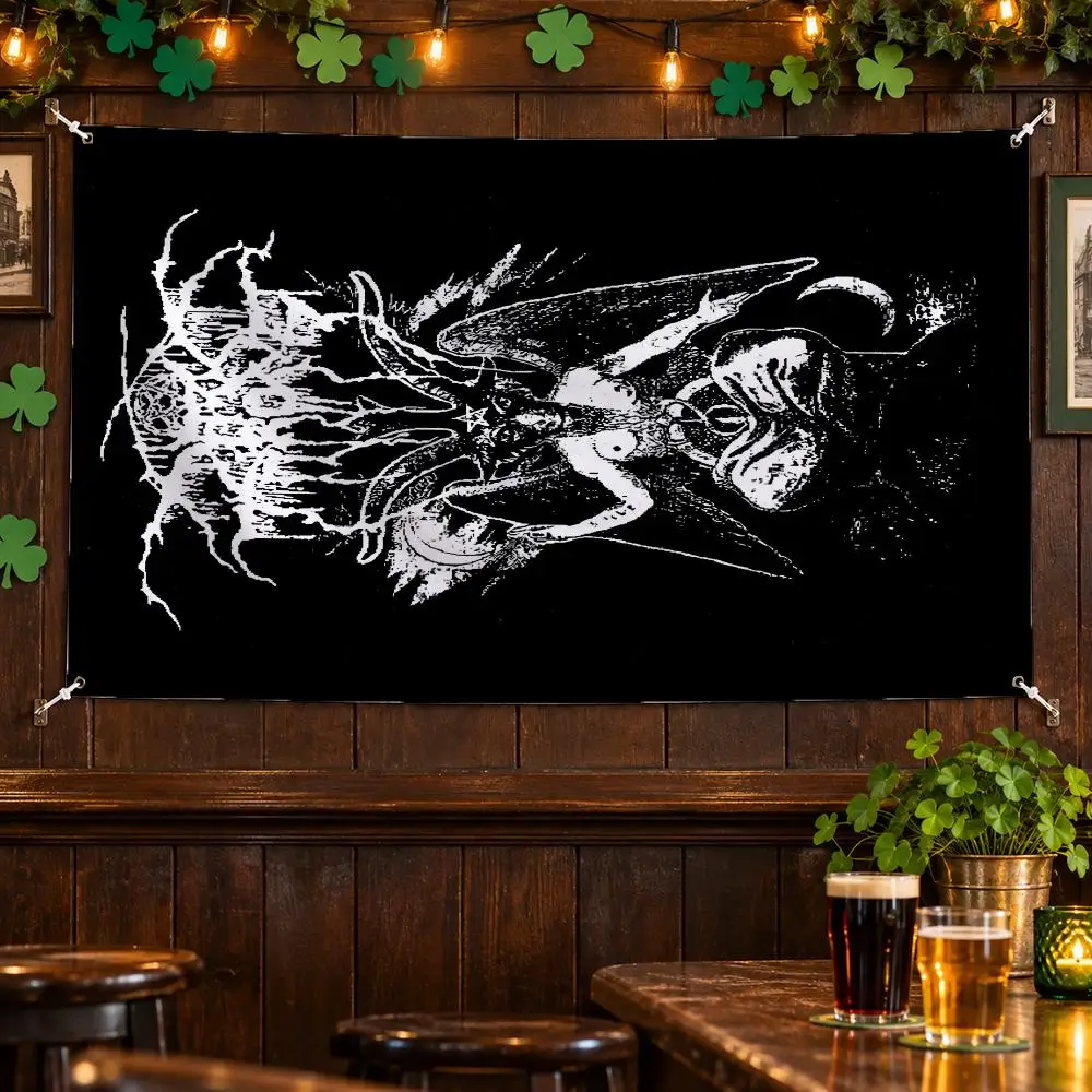 Darkthrones Heavy Rock Band Flags No Hem Banner Anti Fade Washable Home Wall Decor Multi Sizes