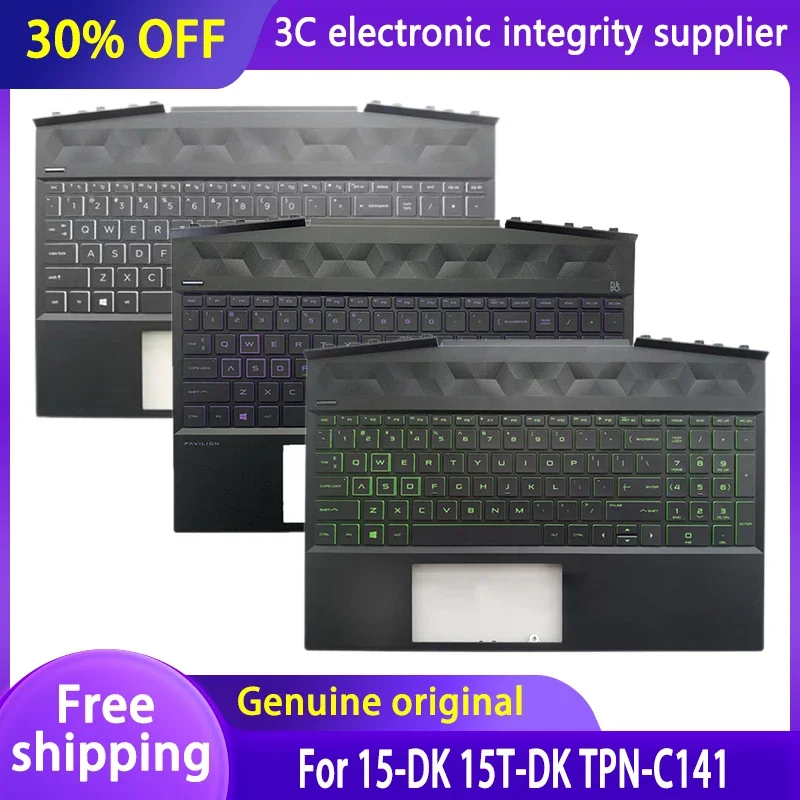 

Original New US Keyboard for Gaming Pavilion 15-DK 15T-DK 15-DK0126TX TPN-C141 Palmrest Upper Housing replacement English