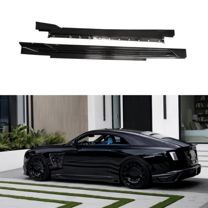 High Quality Style Dry Carbon Fiber Side Skirt With Turbulence Car Exterior Modification