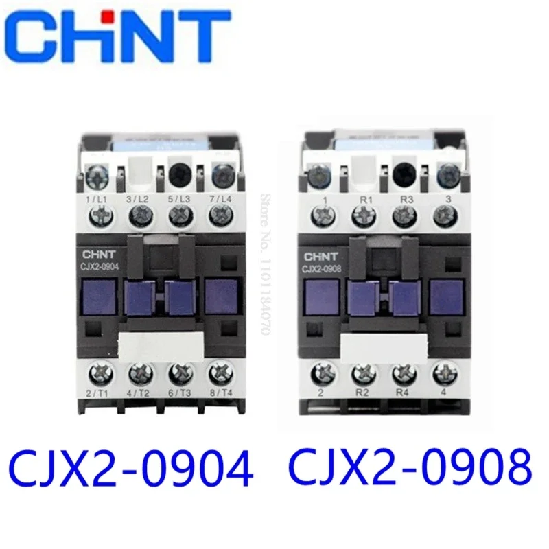 

CHINT CJX2-0904 4NO CJX2-0908 2NO 2NC Din Rail 4 Pole AC Contactor 9A Coil Voltage 380V 220V 110V 36V 24V LC1-D 09004 09008