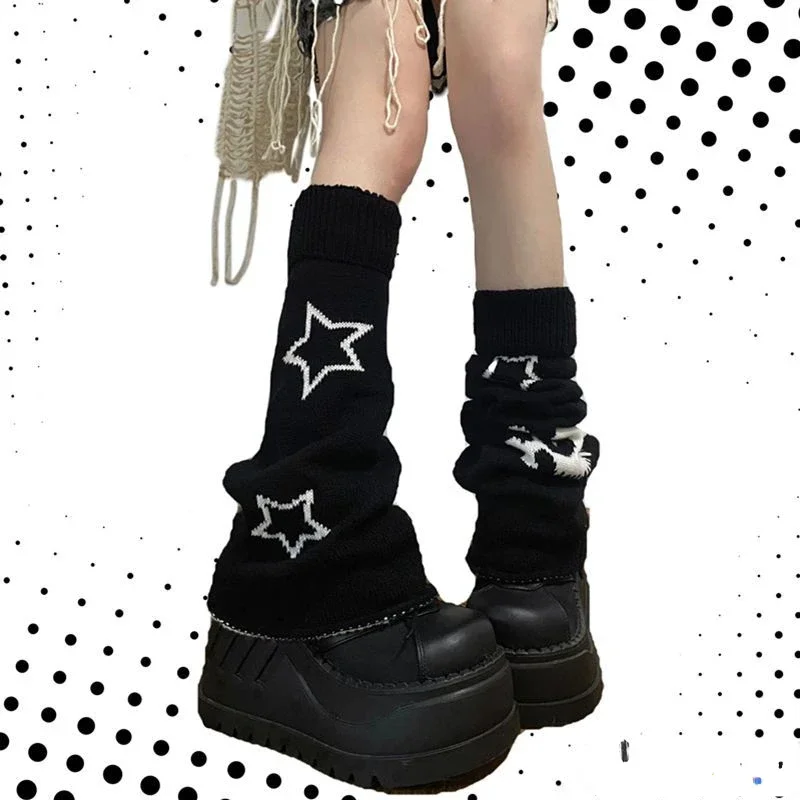 Subculture Y2k Punk Streetwear Loose Socks Autumn Winter Warm Fashion Harajuku Leg Warmers Japanese Gothic Graphic Foot Cover