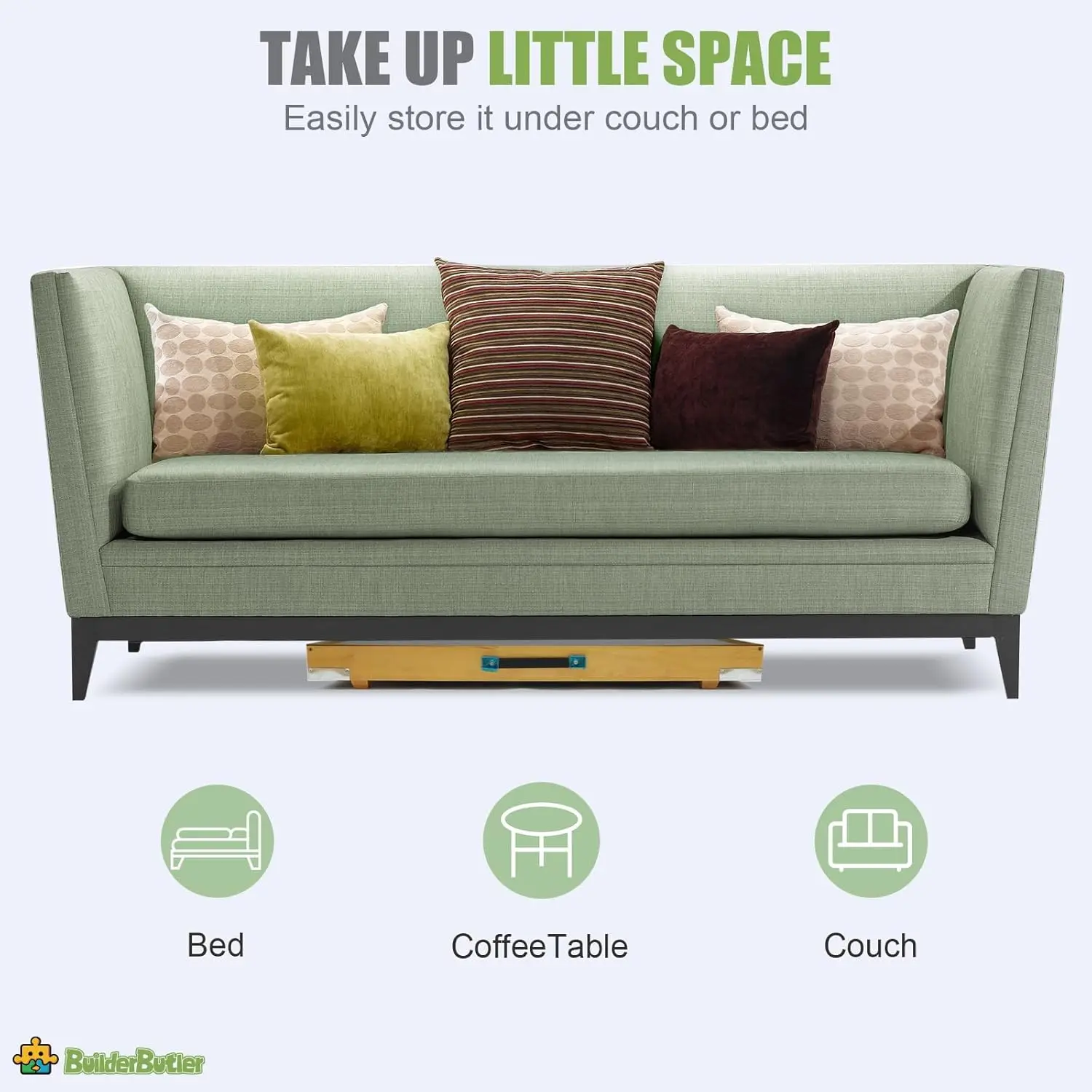 1500-delige puzzeltafel met poten, 34,25" x 25,2" houten puzzelbord met 4 laden en deksel, 3 kantelhoeken