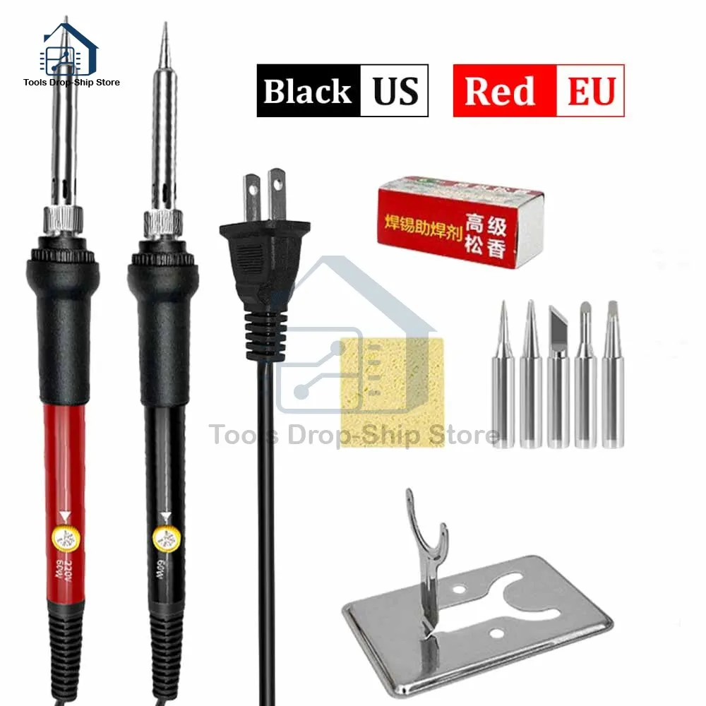 

Adjustable Temperature Electric Soldering Iron 110V/220V 60W Solder Iron Professional Tin Welder Heat Pencil Welding Repair Tool