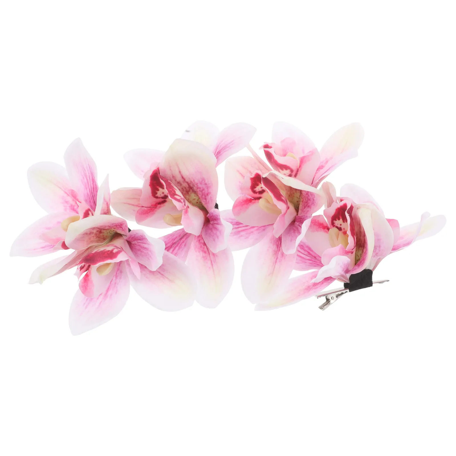 

4 шт., дизайн орхидеи, безопасная тканевая лента, заколки для волос, легкие аксессуары с цветочным принтом для свадебной вечеринки, курортный пляж, лето