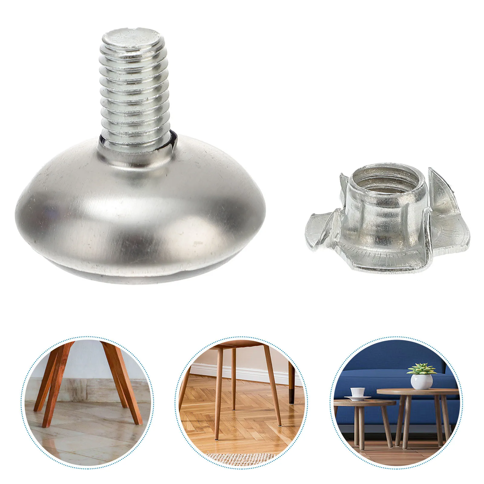 

40 pcs Adjustable Furniture Levelers Table Chairs Leveling Feet For Home Office Kitchen Workshop Durable Iron Base