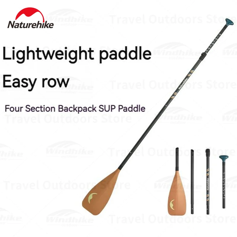 Naturehike 4-section Single Blade Paddle water sports Carbon Accessories Fiber Surfboards Fishing Boat Oars Tools Sup Paddle