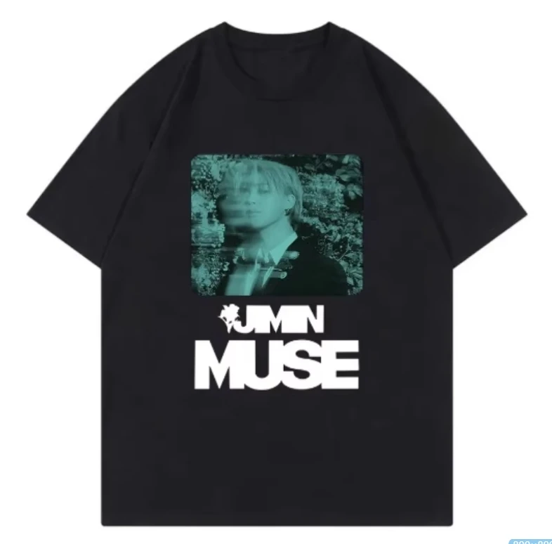 Jimin Muse T-shirt women's Harajuku aesthetic street casual short-sleeved retro pullover top music clothing