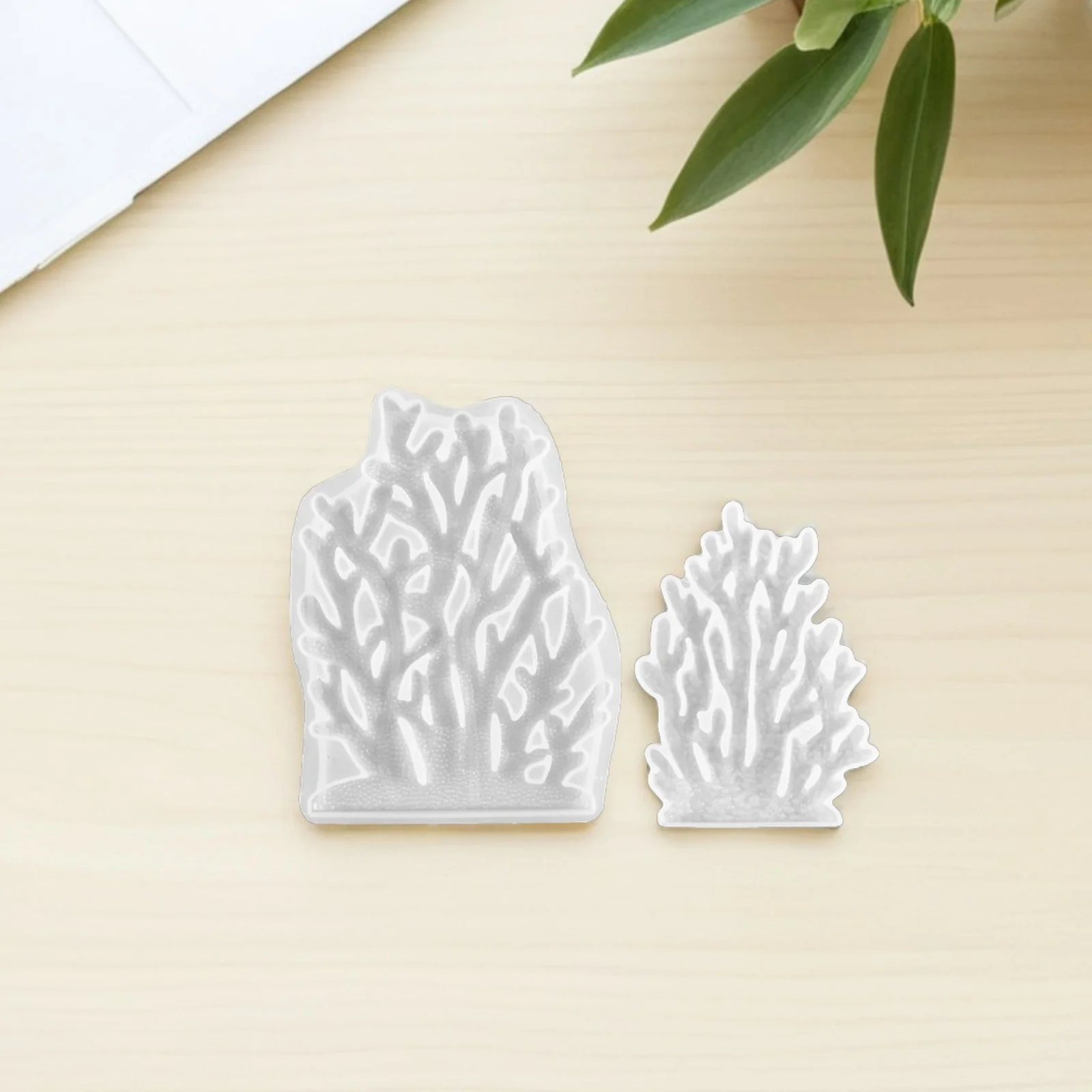 

4Pcs DIY Coral Mold Flexible Silicone Resin Craft Molds for Ocean Theme Decor Epoxy Polymer Clay Casting Sea