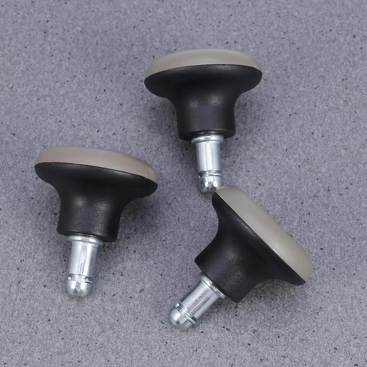 5 Pc Revolving Chair Wheel Pu Office Adjustable Solid Rubber Mute Caster Wheels