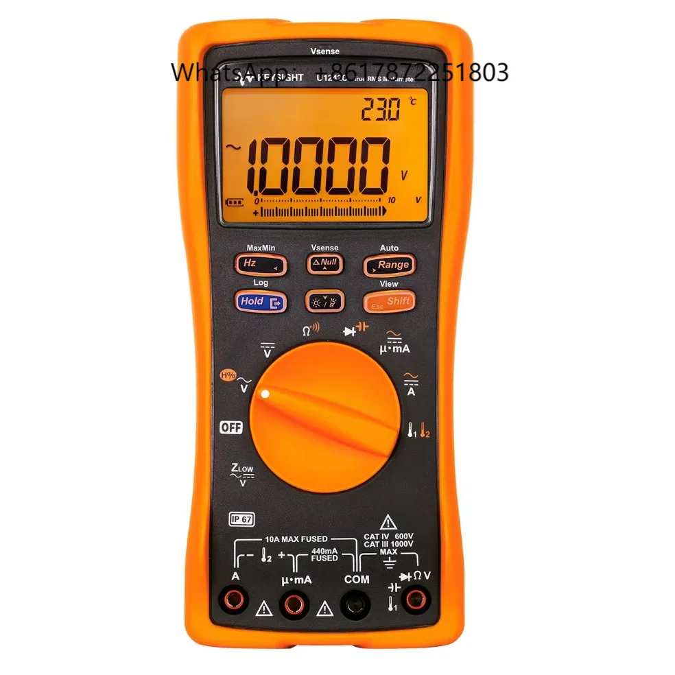 

Keysight U1242C Handheld Digital Multimeter, 4 Digit, IP67 dust/water resistant with flashlight 10K counts digital multimeter