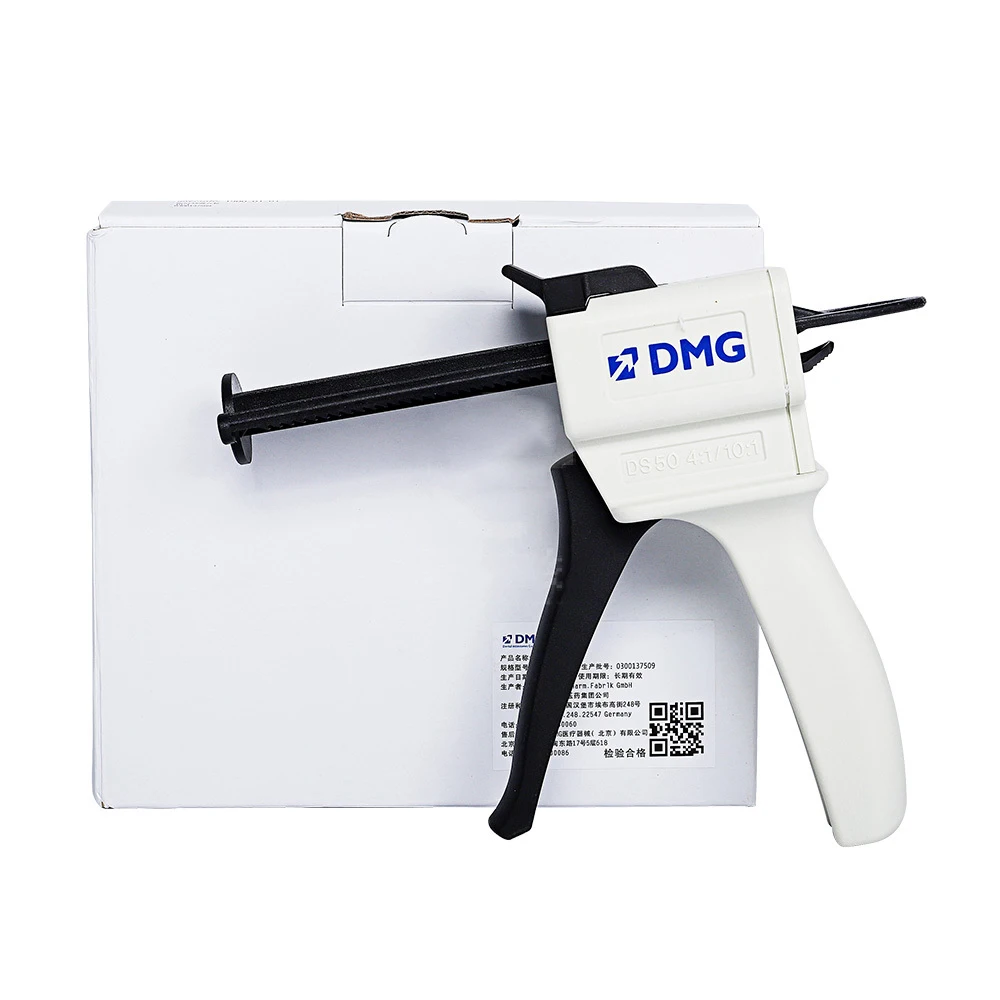 DMG Dental Mixing Dispenser Gun 10:1 Ratio 50ml Luxatemp Temporary Crowns Material Dispensing Automix Plus Cartridges Instrument