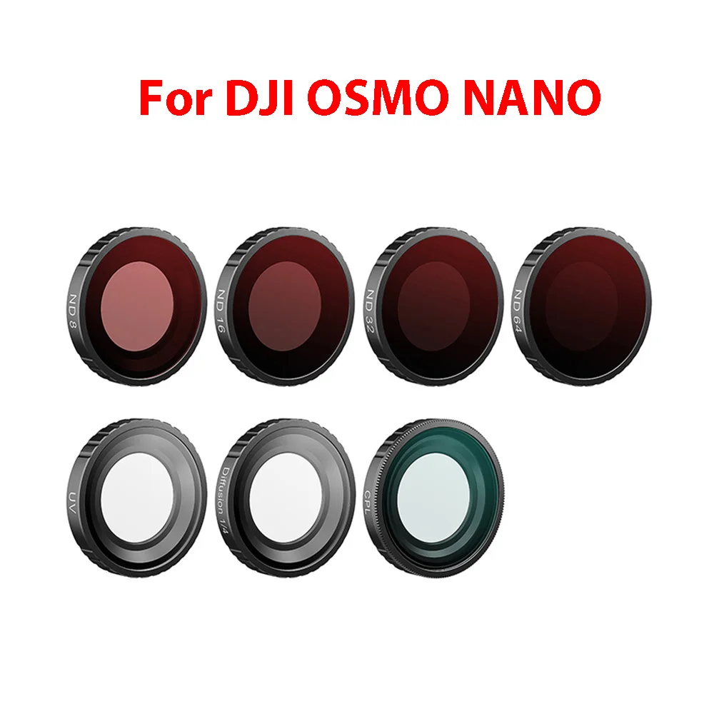 

For DJI OSMO NANO Waterproof Camera Filter Lens Set Handheld Gimbal Aluminum Alloy Frame UV/CPL/ND