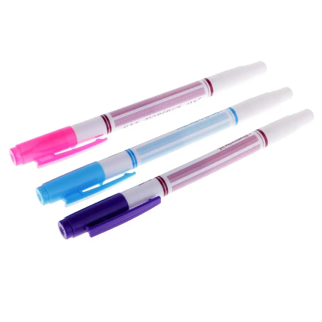 3pcs Fabric - Trick Markers / Marking Pens Water-soluble Double Head