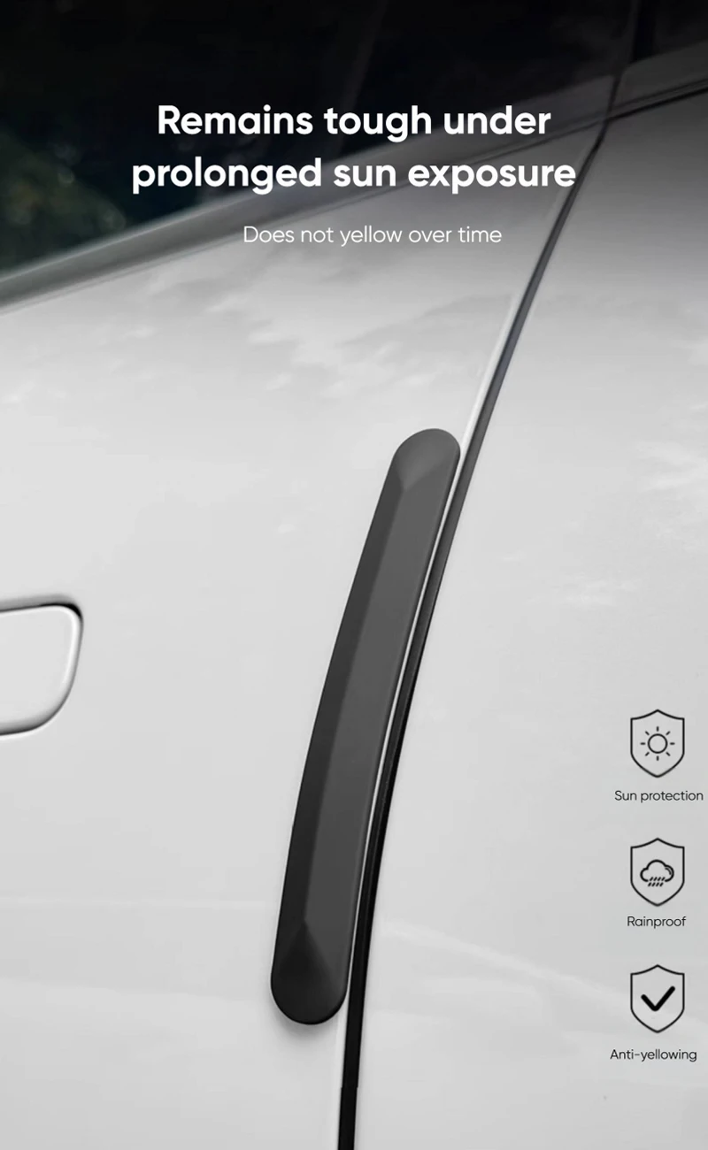 TazerApex Universeller Autotür-Kantenschutz aus Silikon, Aufkleber für Rückspiegel, Auto-Antikollisionsstreifen – Detail 4