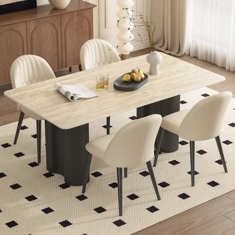 

Designer Luxury Dining Table Chairs Kitchen Nordic Wood Dining Table Set Modern Mesas De Restaurante Restaurant Furniture