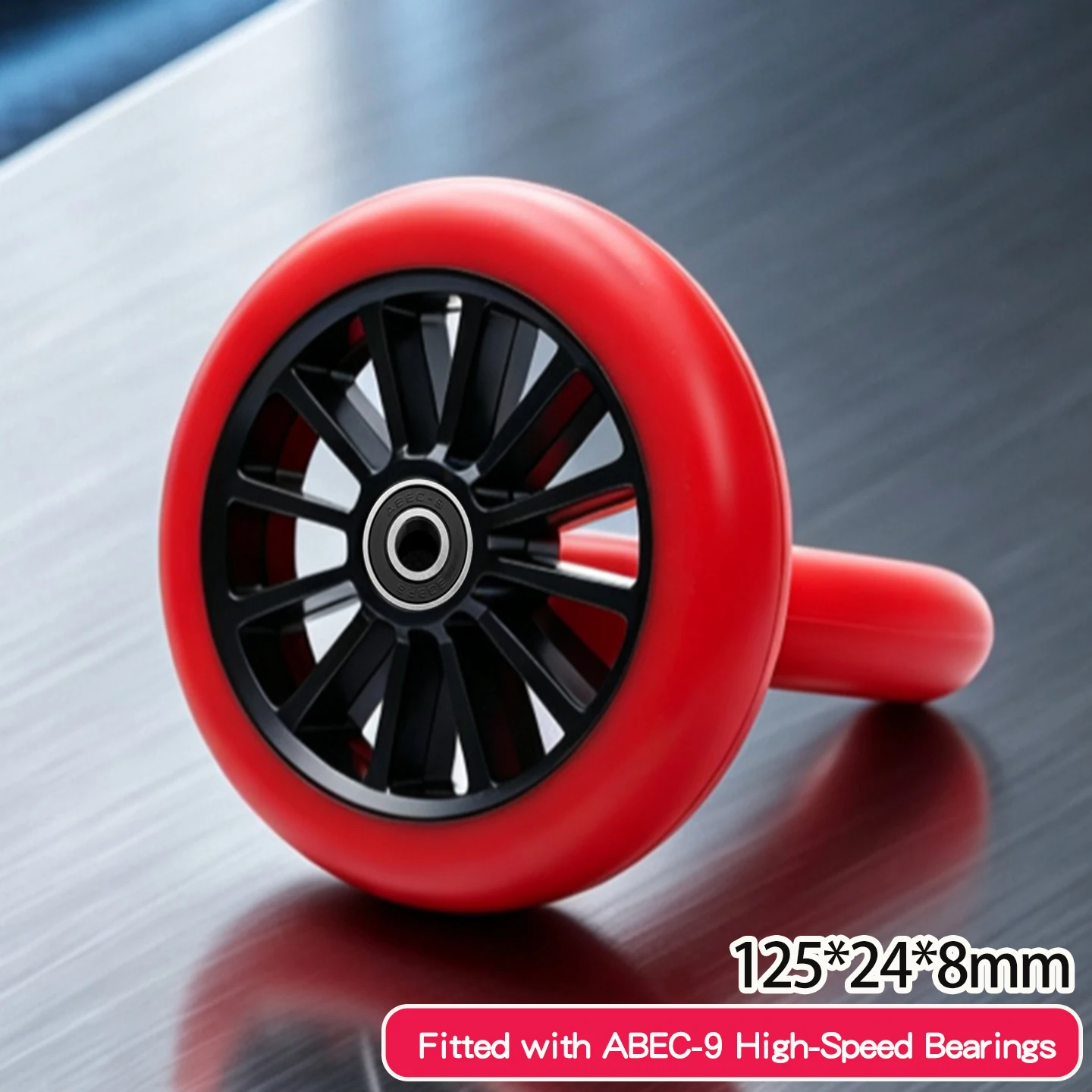 100/110/125mm Inline Speed Skate Wheels PU Replacement Wheel With ABEC‑9 Bearings Plastic Hub