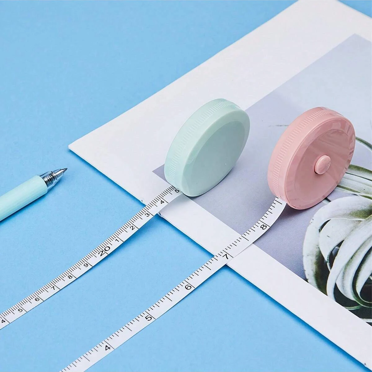 5 قطع شريط قياس مع شريط قياس مزدوج الجوانب قابل للتوسيع 60 بوصة 1.5 متر