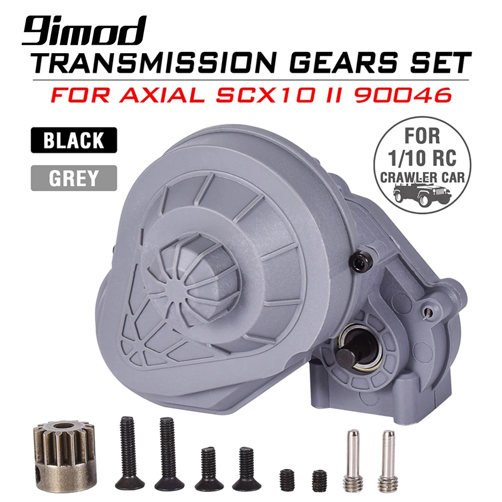 Complete Gearbox Transmission Gears Set for 1/10 RC Crawler Car Axial SCX10 SCX10 II 90046 Upgrades Part 3.17mm Motor Shaft