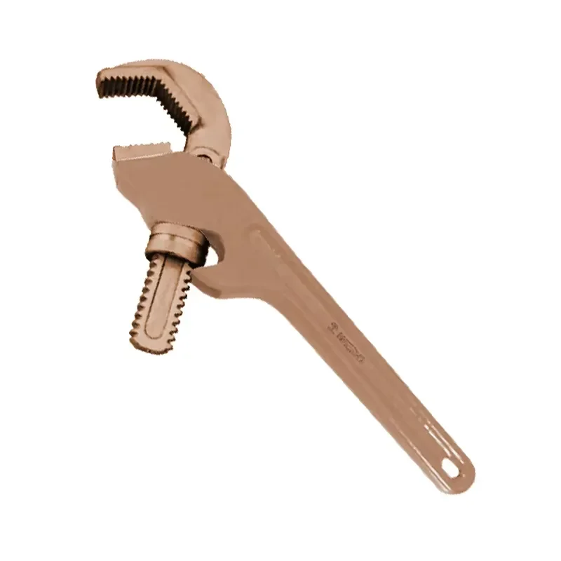 WEDO BAM/GS/FM/ATEX Certified Non-sparking Non-magnetic Beryllium Copper Bent Hex Type Adjustable Metric Pipe Wrench