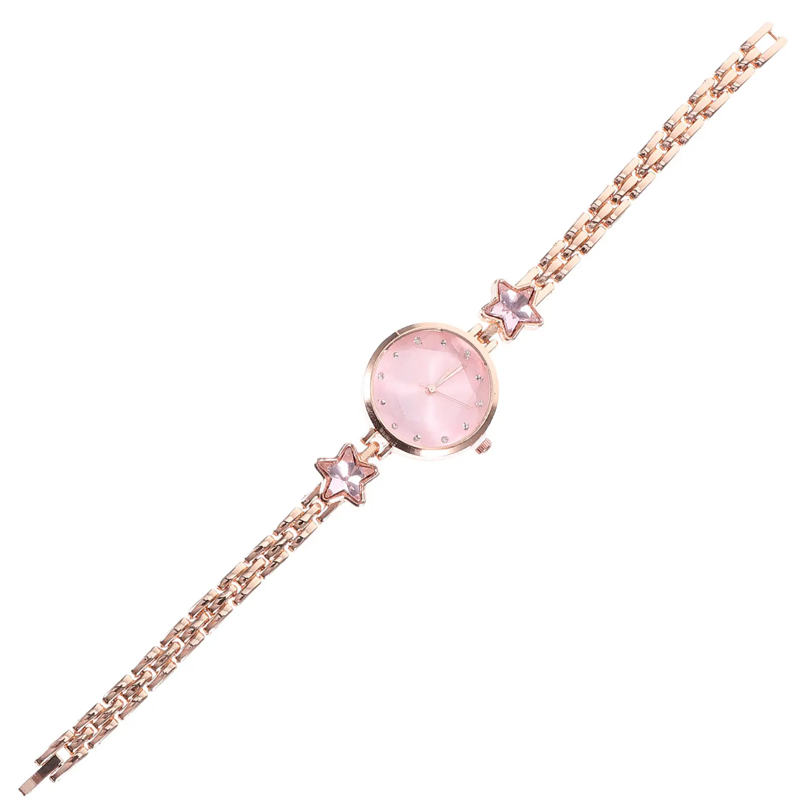 Women's Fashion Rhinestone Star Quartz Watch Premium Alloy Band Delicate Wrist Decoration for Birthday Gift Chic Stylish