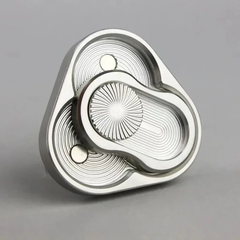 Trójkątny Magnetyczny Slider Fidget EDC Metalowy Przyrząd do Zabawy Palcami, Karta do Wciskania, Zabawka Antystresowa Obrotowa dla Dzieci z Autyzmem i Uspokajająca Lęk