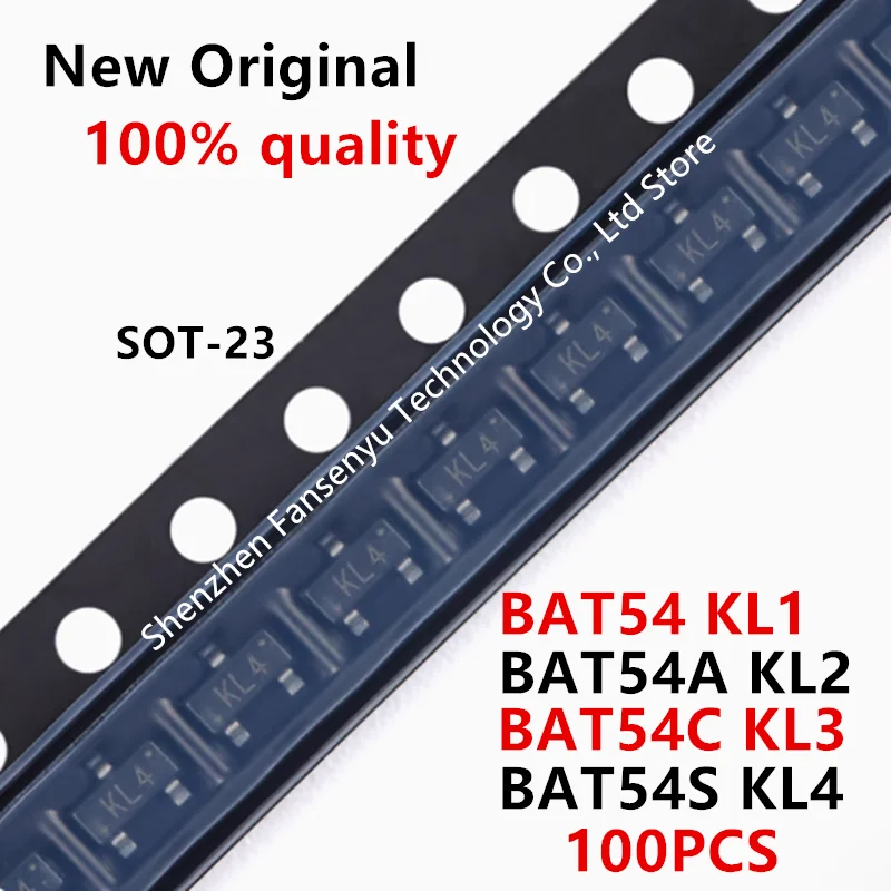 100Pcs New BAT54 KL…