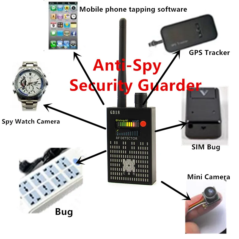 Beste 1 MHz-8000 MHz Drahtlose Signal Detektor Radio Welle WiFi Bug Finder Kamera Full-Range RF Detektoren G318