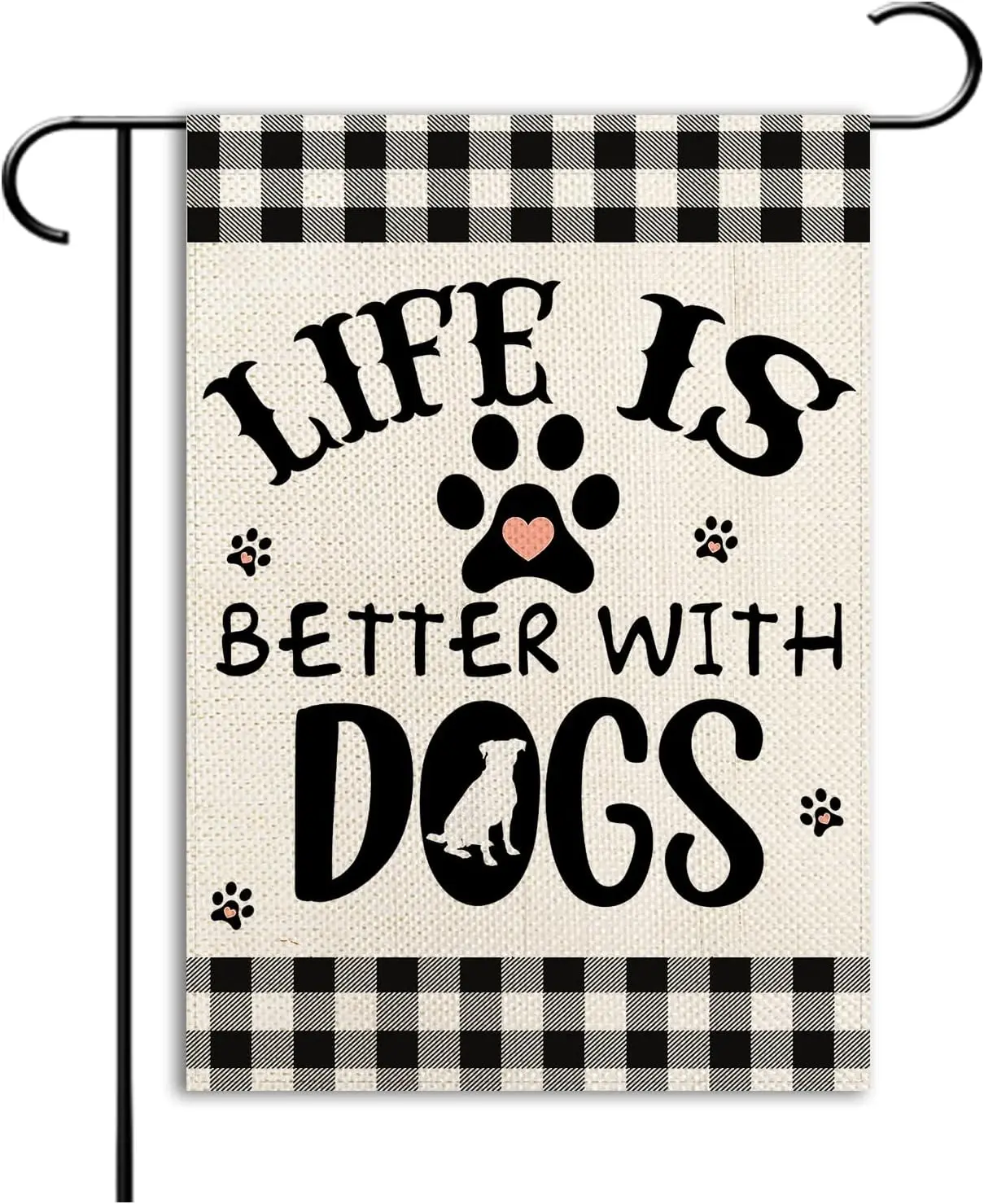 Pet life is better with a dog Garden Flag Outside 12.5x18 Inch jaa