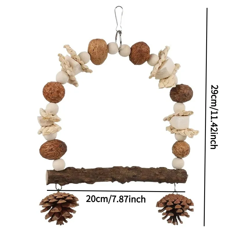 Natural Pine Cone Bird Toy 2