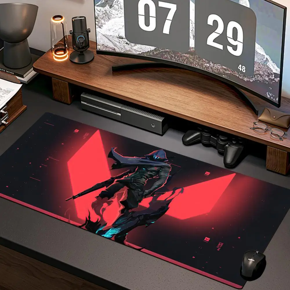 

V_valorant Mouse Pad Gamer Office Natural Rubber Anti-slip Soft Mouse Mat Gamer XXL Home Custom Computer keyboard pad Desk Mats