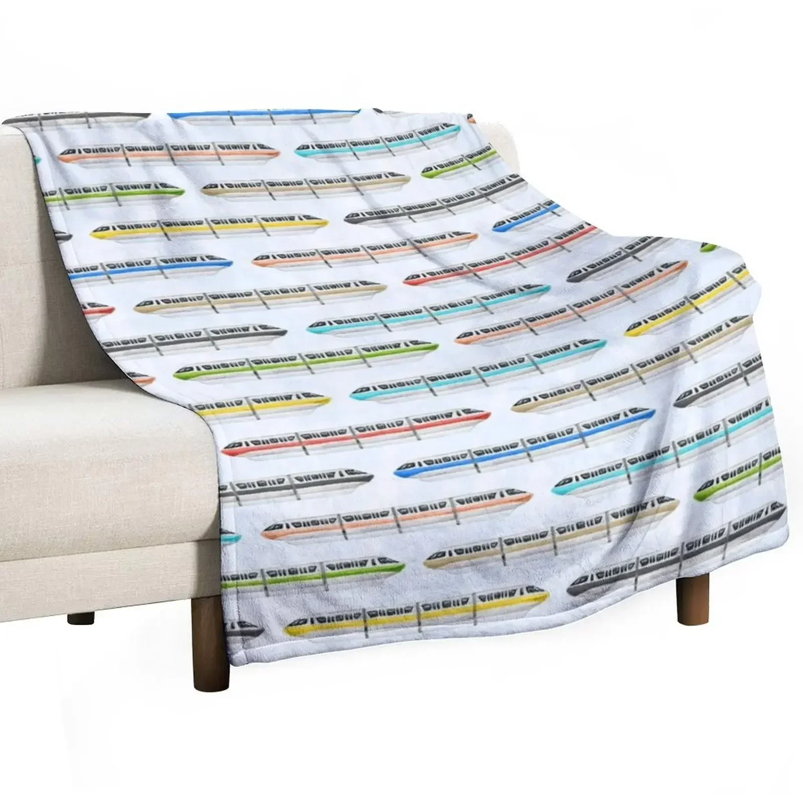 Monorail Rainbow Throw Blanket Multi-Purpose heavy to sleep Loose Shaggy Blankets