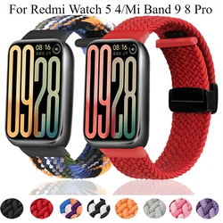 Nylon Braided Magnetic Buckle Strap for Xiaomi Band 9 8 Pro Replaceable Adjustable Breathable Watchband Redmi Watch 6 5 4 Correa