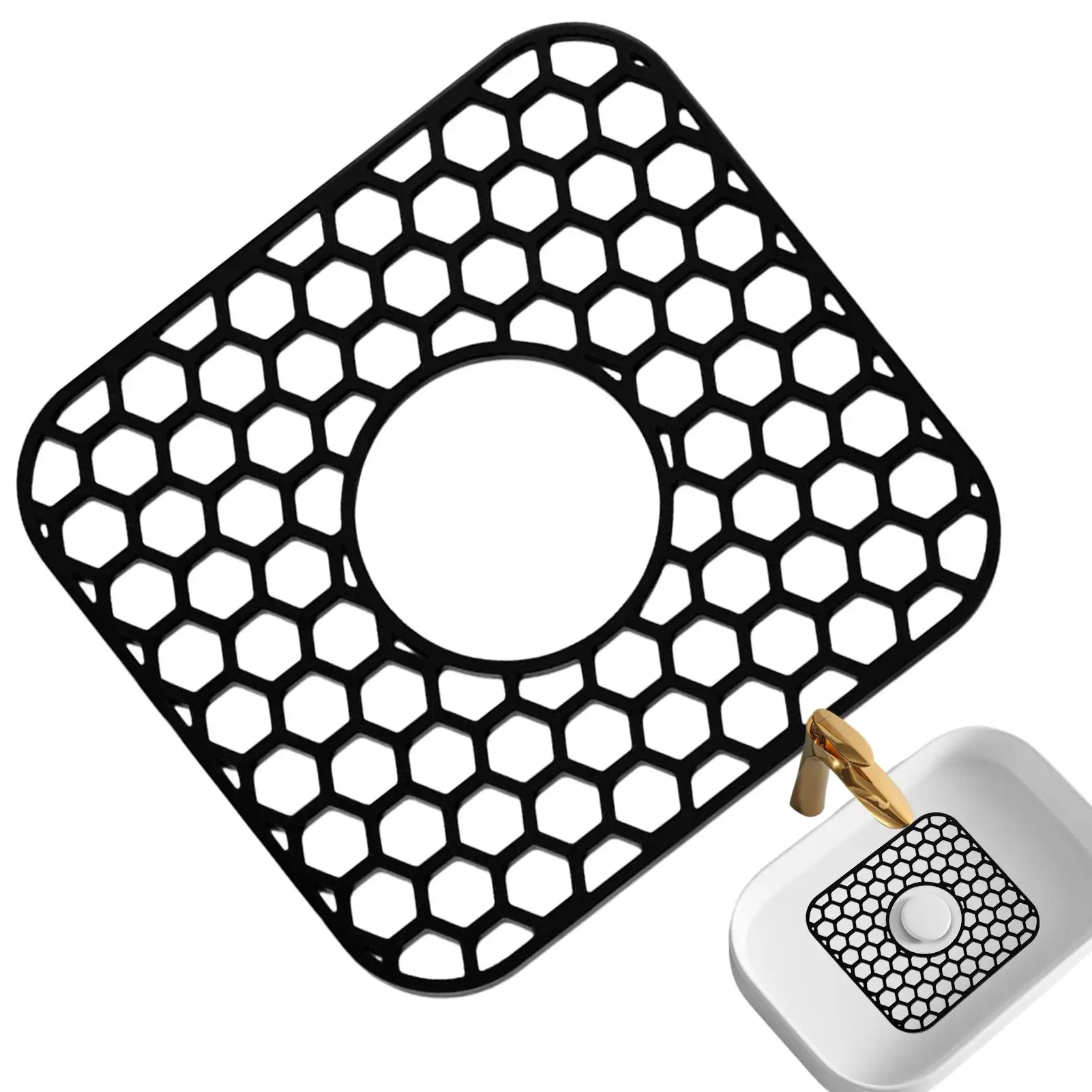 

Коврик для кухонной мойки, силиконовый коврик для духовки, 12x11 дюймов, термостойкий противоскользящий коврик для раковины с решеткой для кухонного шкафа на колесах, домашняя стирка