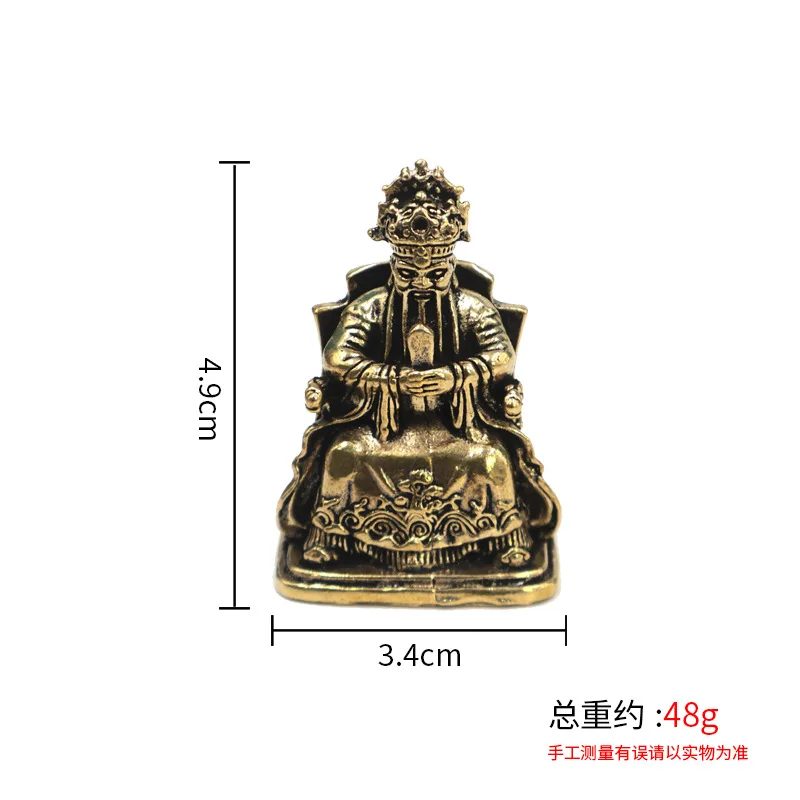 النحاس التنين Wuye إله الثروة بوذا زخرفة المنزل العبادة Wutai جبل قوانغجي التنين الملك إله الثروة تمثال
