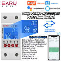 Tuya WiFi Smart Bidirectional Energy Meter Power kWh Meter Earth Leakage Over Under Voltage Protector Timer Relay Switch Breaker