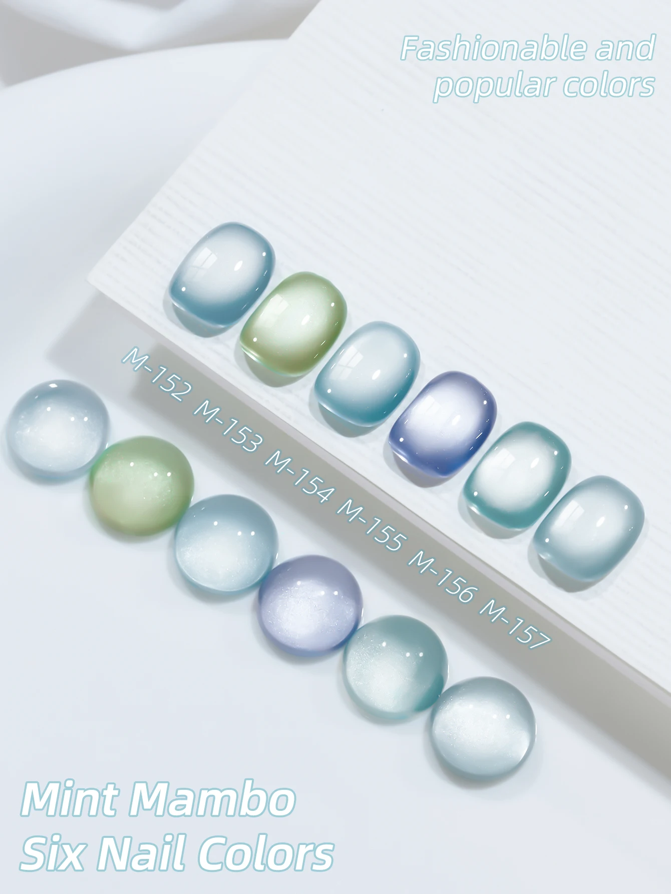6 قطعة 15 مللي النعناع مانبو القط العين جيل للأظافر مجموعة طلاء الأظافر شبه الدائم مسمار الفن تمرغ UV LED صالون الأظافر لتقوم بها بنفسك صالون الأظافر هلام #6