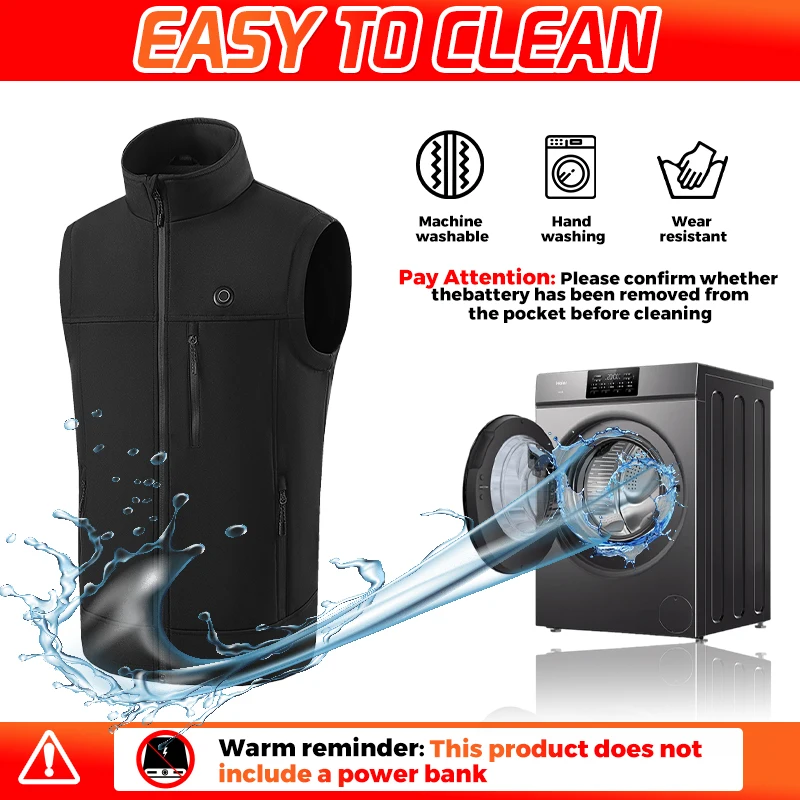 Zones Heated Vest Men Woman USB Heater Softshell Waistcoat Snowboarding Winter Windproof Base Layer For Outdoor Working Skiing view 5