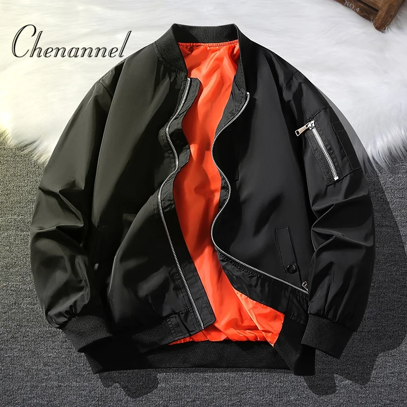 

Men's American Retro Pilot Jacket, Spring Autumn Thin Baseball Jacket with Military Style