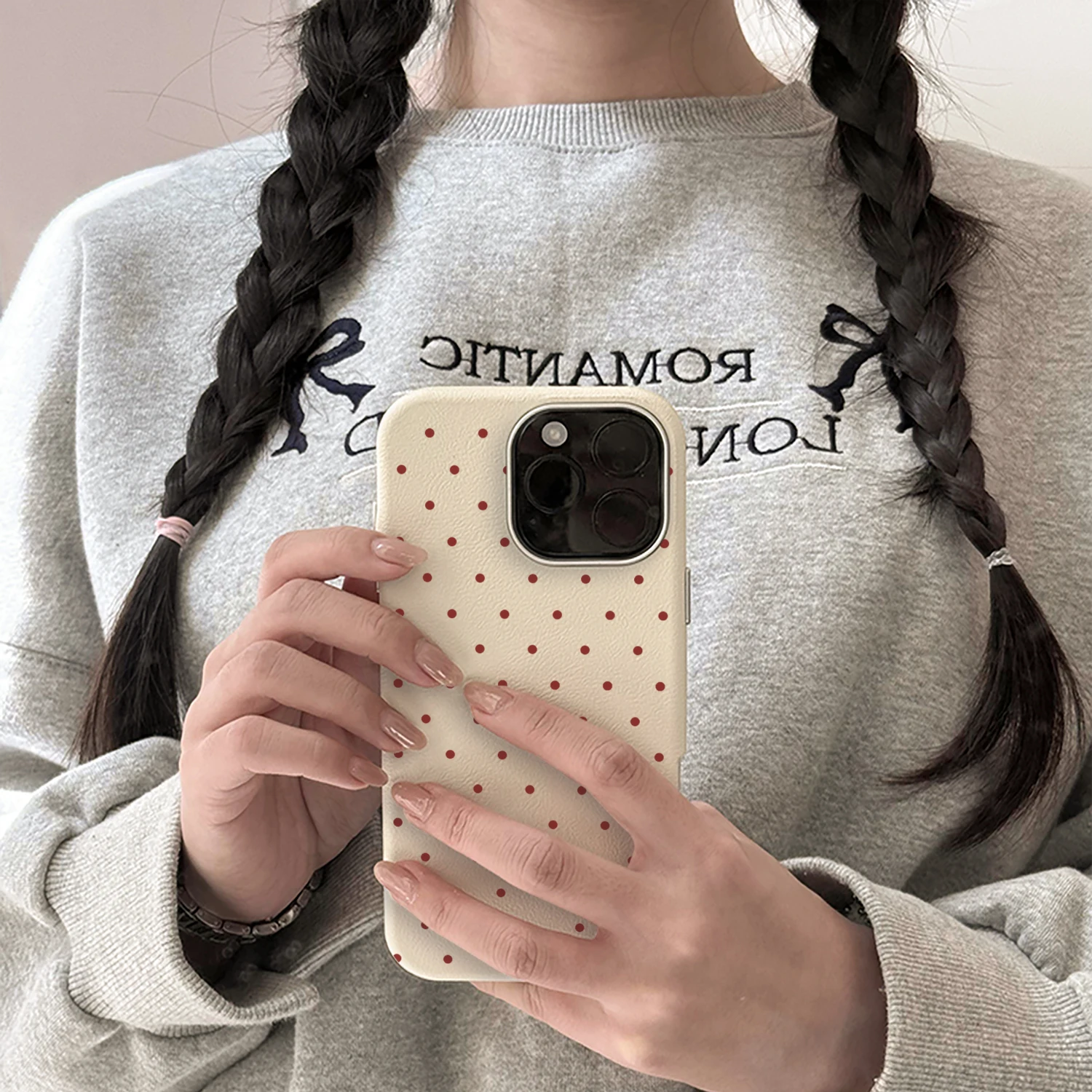 Ins Lovely Polka Dots Phone Case For Xiaomi Mi Lite 5G Ne Xiaomi For 17 Pro Max 13 14 15 12 Pro 15t 13t 14t 12T Shockproof Cover view 5