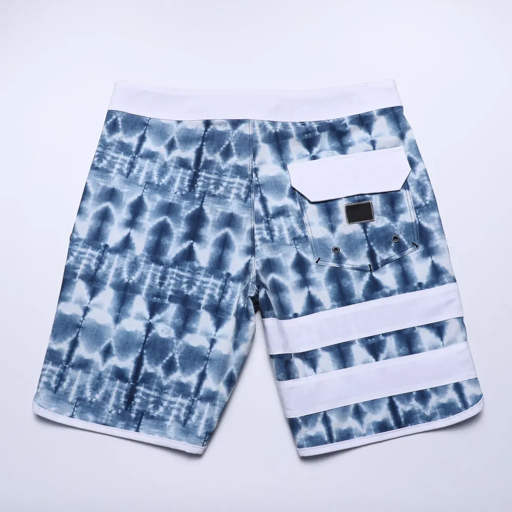 New Fashion Tiki Printed Mens Beach Shorts Bermuda Boardshorts High Quality 4-way Stretch Quick dry Swimwear Surf Swim Trunks