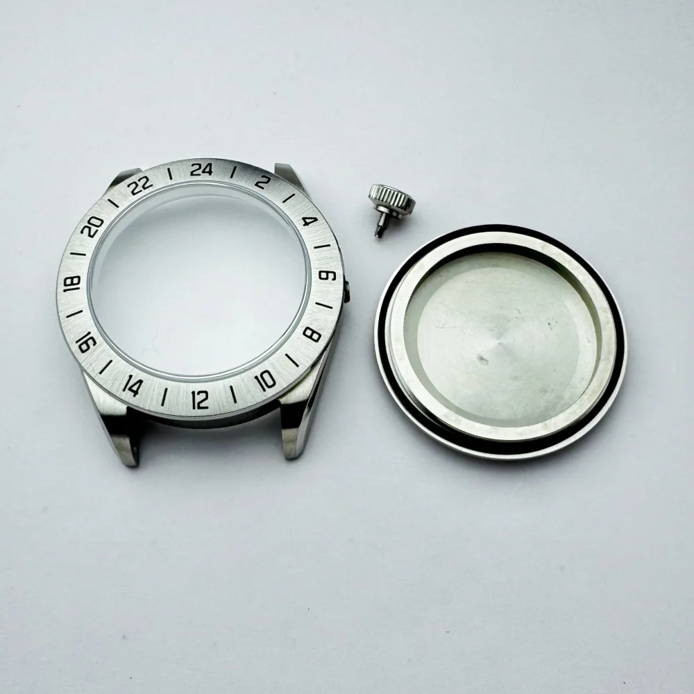 40mm AR Sapphire Crystal Dive GMT Watch Case MOD PVD Black Knight for NH34 NH35 NH36 NH38 NH70 NH71 NH72 20 Bar Waterproof