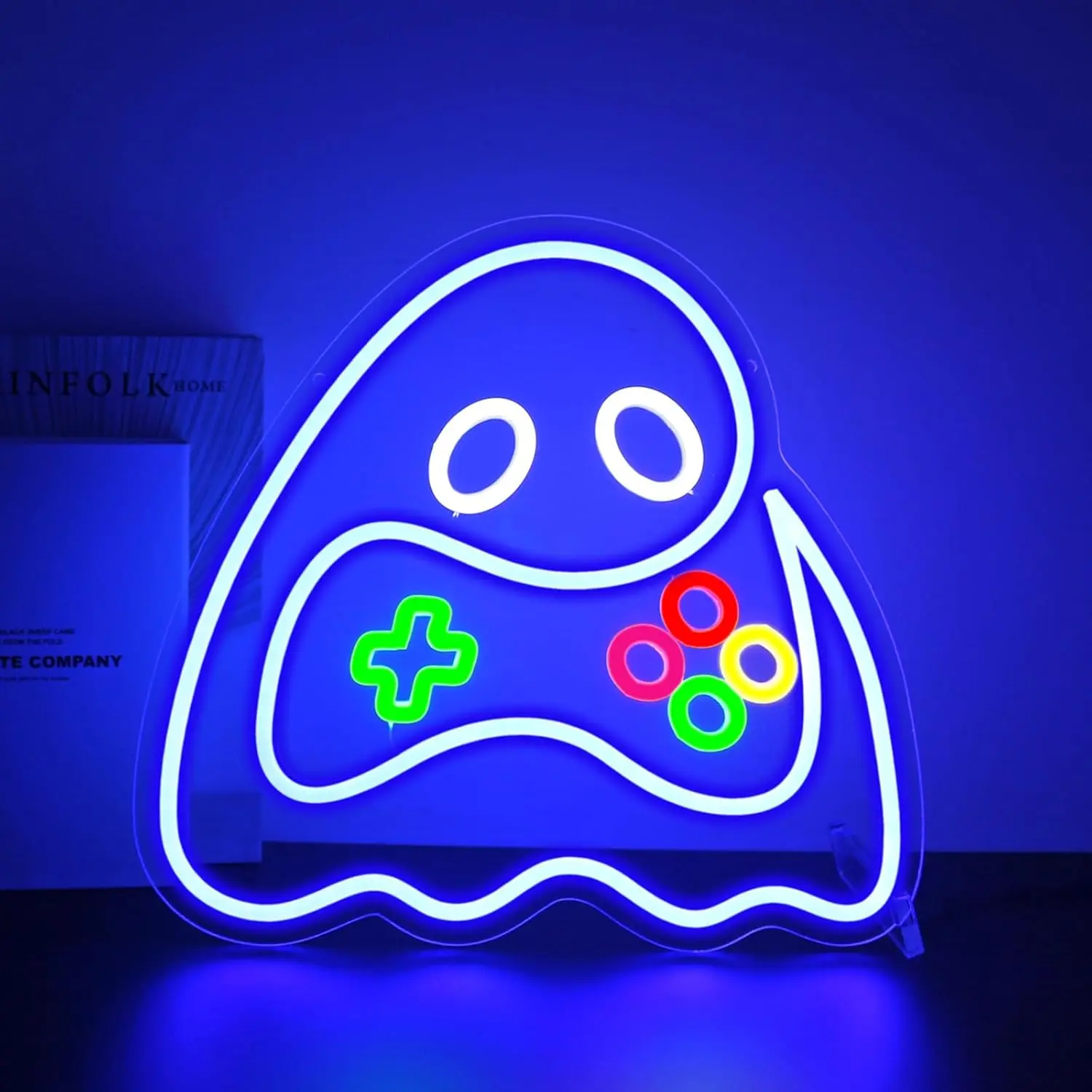 

Неоновая вывеска Game Ghost с USB-питанием, регулируемая LED-подсветка, настенный декор для игровой комнаты, спальни, гостиной, бара, вечеринок, подарки