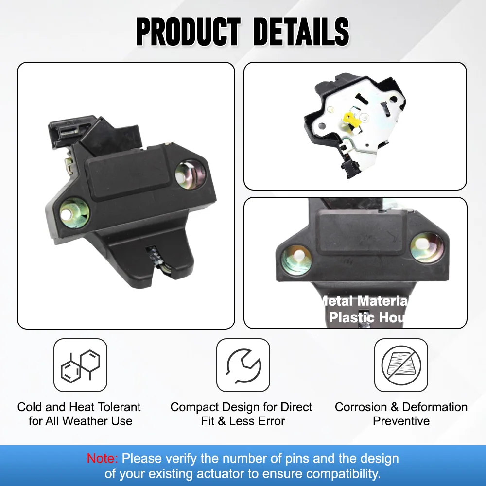 Tailgate Trunk Lid Latch Lock For Toyota Corolla Vios Yaris 2007-2013 64610-02110 6461002110