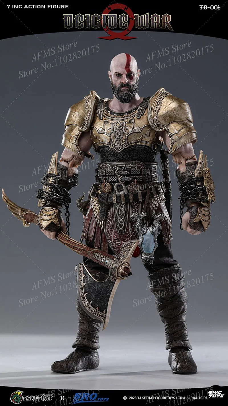 Takethat X Brotoys 1/12 Scale Collectible Figure Kratos Greek Spartan Commander Warrior 7Inch men Soldier Action Figure Model