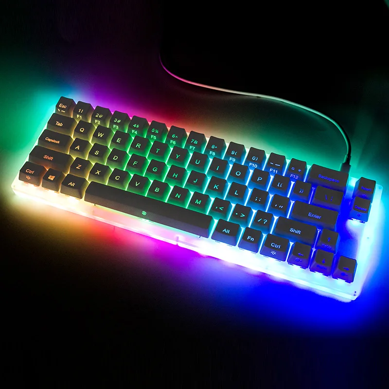 Womier k66 Mechanical Keyboard 66 Keys RGB Light Gateron Yellow Black Brwon Red Switches Hot Swapbble For pro Gamer Laptop PC