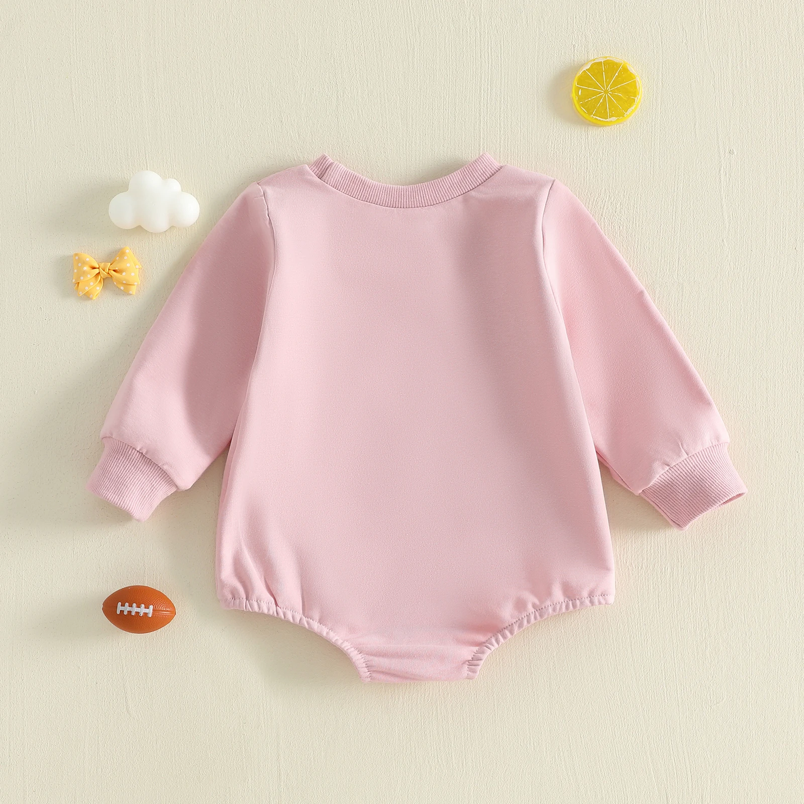 Baby Girl Autumn Sweatshirt Romper Long Sleeve O Neck Letter Rugby Embroidery Bodysuit Fall Clothes