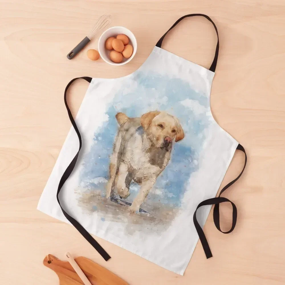 

Lab on the beach watercolor Apron for kitchen useful Kids Children'S Apron