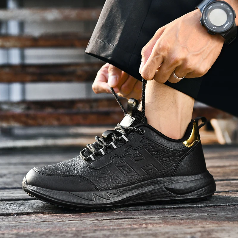 Chef shoes four season new non-slip oil-proof waterproof kitchen work shoes men\'s fashion casual outdoor breathable sports shoes