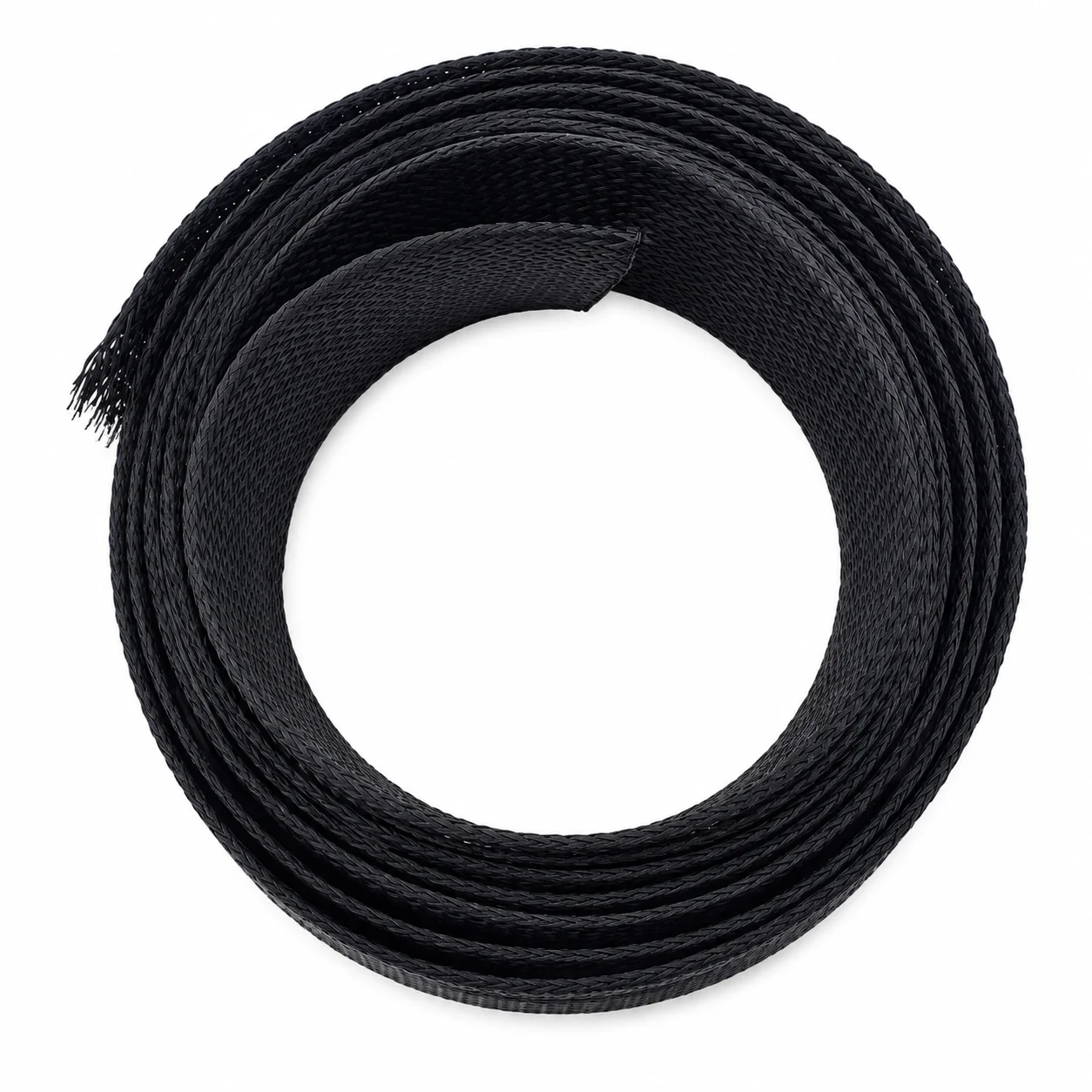 20/10/5/2M PET Woven Mesh Cover 2-100mm Heat Dissipation Industrial Equipment Wear-resistant Black Polyester Mesh Tube