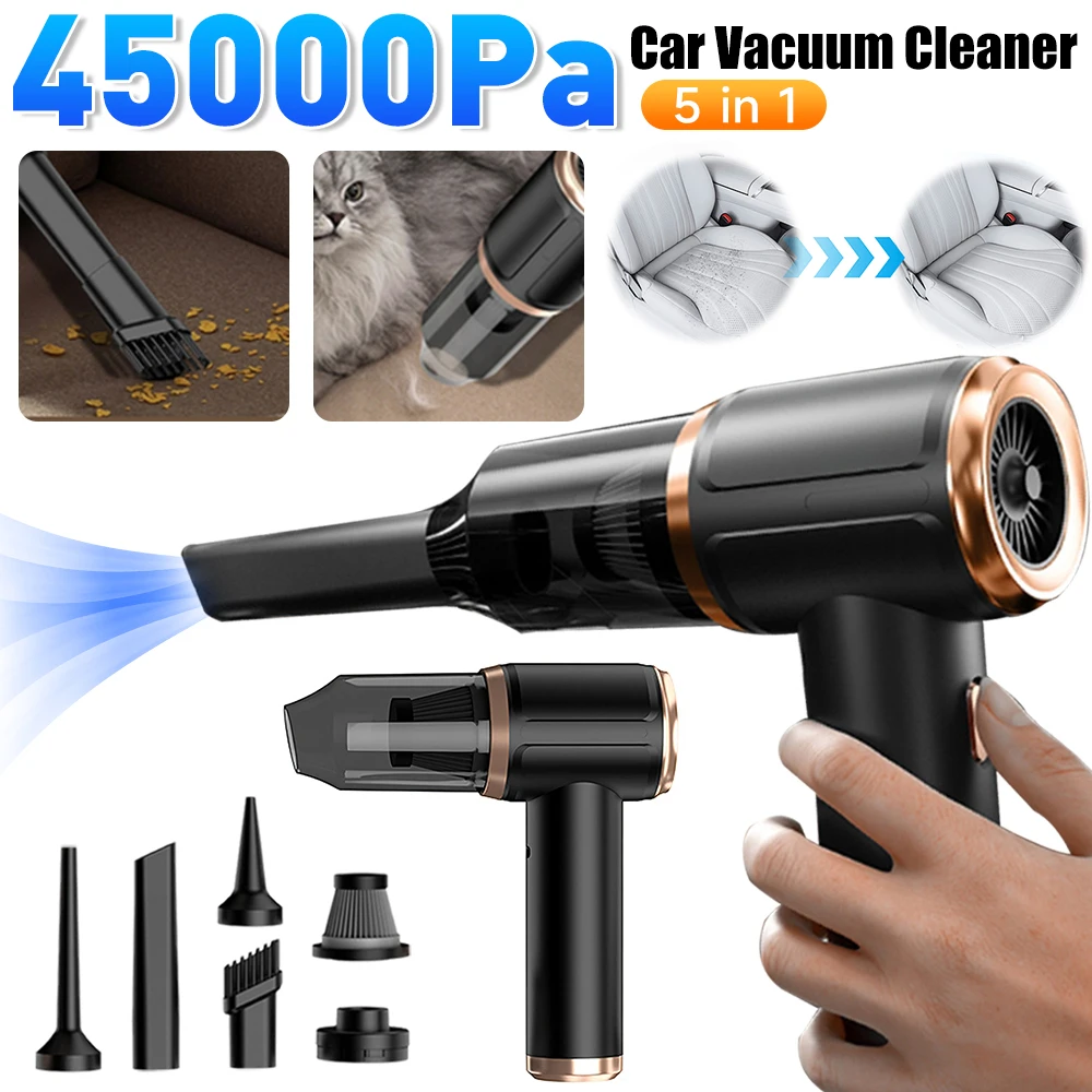 Car Vacuum Cleaner Blowing Suction Handheld Wireless Vacuum Cleaner Powerful Air Blower Dust Collector Car Cleaning Machine